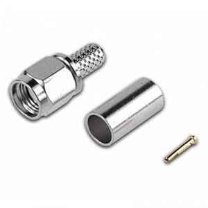 Разъём S-A111F (RP-SMA-male, обжимной, на кабель RG-58, реверсный) фото 1