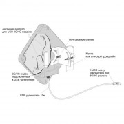 Антенна 3G/4G Petra BB MIMO Unibox (2х13 дБ, кабель 10м. с USB, пигтейлы 2хTS9)