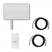 Точка доступа WiFi Ubiquiti Rocket M2 с панельной MIMO-антенной Точка доступа WiFi Ubiquiti Rocket M2 с панельной MIMO-антенной