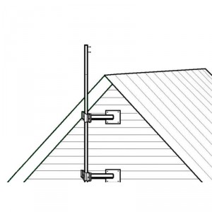 Мачта стальная серая 6 м. телескопическая фото 4
