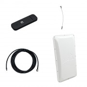 Модем 3G/4G Huawei E3372 с внешней антенной 3G/4G 17 dB и ВЧ-кабелем 5 м