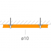 Прокладка ВЧ-кабеля 10 мм.