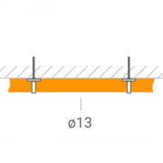 Прокладка ВЧ-кабеля 13 мм.