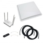 Комплект 3G/4G Дача-Максимум 2x2 (Роутер WiFi, модем, кабель 2х5м, антенна 3G/4G 2x20 дБ)
