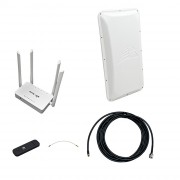 Комплект 3G/4G Дача-Стандарт (Роутер WiFi, модем, кабель 5м, антенна 3G/4G 17 дБ)