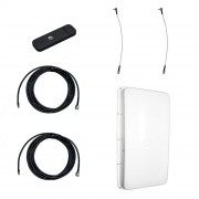 Модем Huawei E3372 с внешней 3G/4G-антенной MIMO 2 х 15 дБ и ВЧ-кабелями по 5м