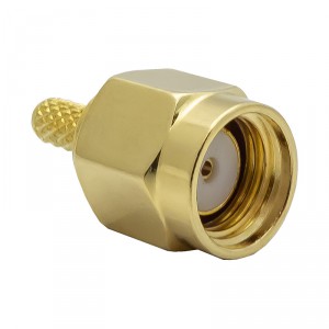 Разъём S-A111L (RP-SMA-male, обжимной, на кабель RG-174, RG-316, реверсный) фото 3