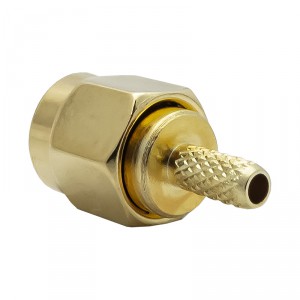 Разъём S-A111L (RP-SMA-male, обжимной, на кабель RG-174, RG-316, реверсный) фото 4