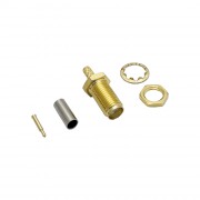 Разъём S-A211L (RP-SMA-female, обжимной, на кабель RG-174, RG-316, реверсный)