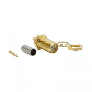 Разъём S-A211L (RP-SMA-female, обжимной, на кабель RG-174, RG-316, реверсный) фото 2