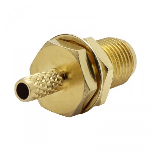 Разъём S-A211L (RP-SMA-female, обжимной, на кабель RG-174, RG-316, реверсный) фото 4