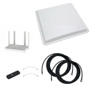 Усилитель 3G/4G Дача-Премиум на базе антенны 3G/4G 2х20 дБ, модема и мощного роутера Keenetic Ultra
