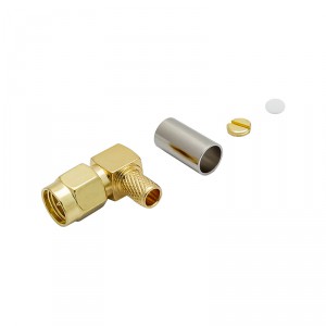 Разъём S-121F (SMA-male, обжимной, угловой, на кабель RG-58) фото 1 | GSM-Репитеры.РУ Разъём S-121F (SMA-male, обжимной, угловой, на кабель RG-58) фото 1