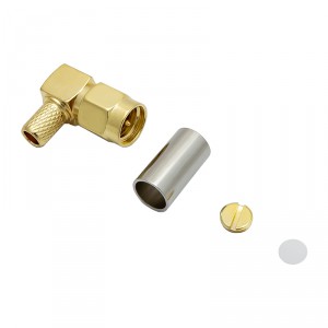 Разъём S-121F (SMA-male, обжимной, угловой, на кабель RG-58) фото 2 | GSM-Репитеры.РУ Разъём S-121F (SMA-male, обжимной, угловой, на кабель RG-58) фото 2