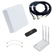 Интернет-комплект на дачу (MIMO-антенна, 4G-модем, WiFi-роутер)