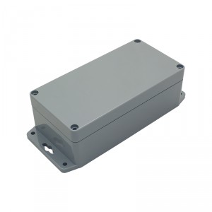 Корпус 160х80х55 мм, IP65, ABS пластик, темно-серый, с фланцами фото 1