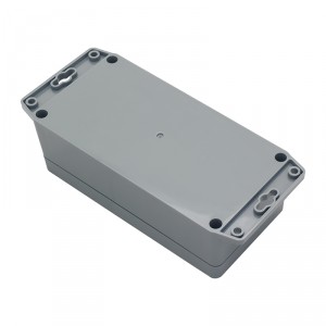 Корпус 160х80х55 мм, IP65, ABS пластик, темно-серый, с фланцами фото 3