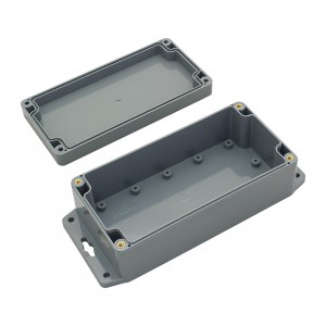 Корпус 160х80х55 мм, IP65, ABS пластик, темно-серый, с фланцами фото 4