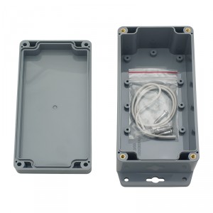 Корпус 160х80х55 мм, IP65, ABS пластик, темно-серый, с фланцами фото 5