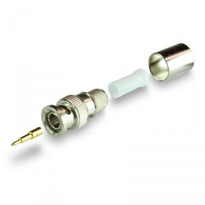 Разъём B-111B (BNC-male, обжимной, на кабель RG-213) фото 1