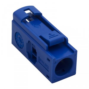 Разъём Fakra тип C (Blue / 5005) female обжимной для кабеля RG-316 фото 3