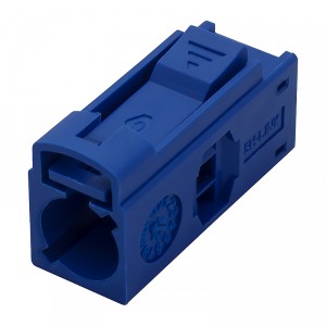 Разъём Fakra тип C (Blue / 5005) female обжимной для кабеля RG-316 фото 2