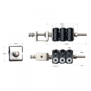 Зажим плашечный AL для кабеля 7-13 мм фото 2