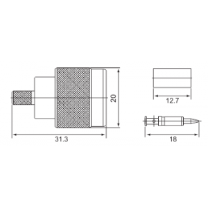 Разъём N-111F (N-male, обжимной, на кабель RG-58) фото 5