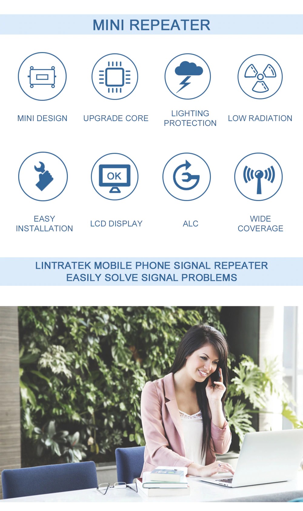 Репитер Lintratek KW20L-GDW (900+1800+2100)