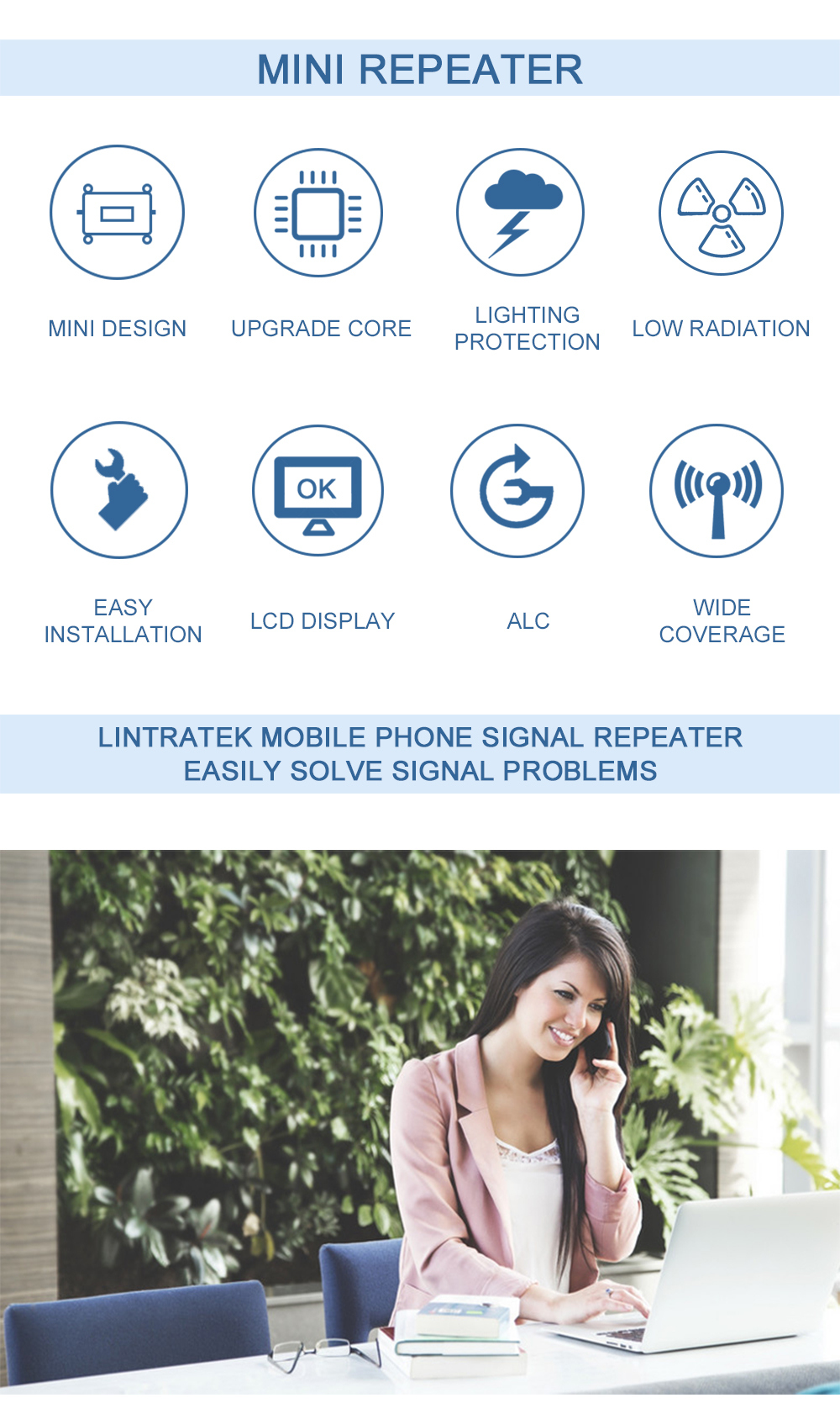 Репитер Lintratek KW20L-GWL (900+2100+2600)