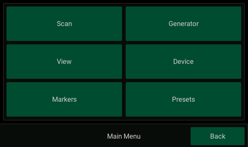 Просмотр спектра сигналов в виде графиков
