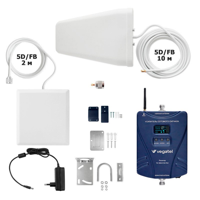 Комплект Vegatel TN-1800/2100 PRO для усиления 1800 и 3G